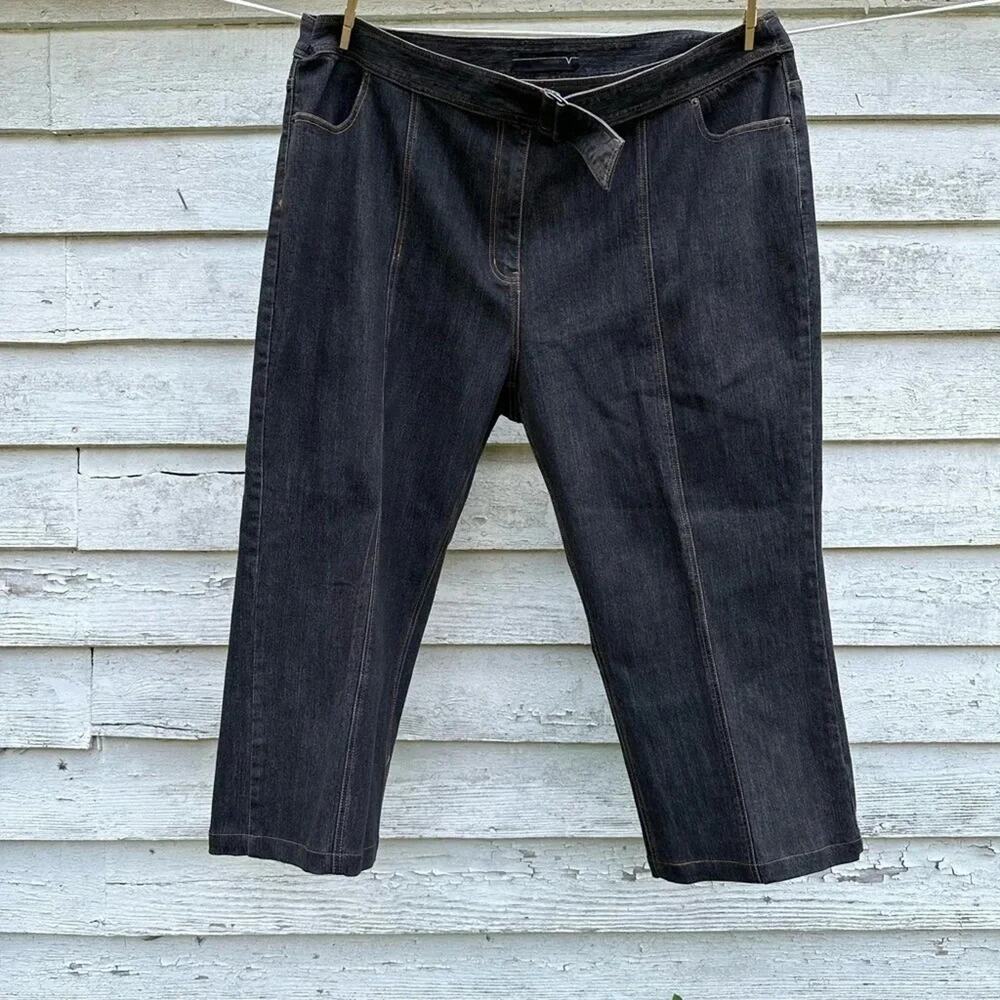 Venezia light black wide leg jeans plus size 28 retro Goth Y2K‎ grunge
